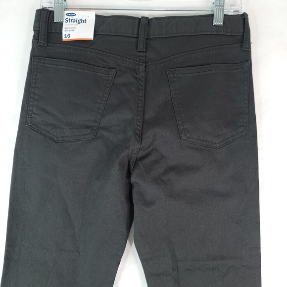 Old Navy Straight Built In Flex Tough Pants Grey Charles Boy's Sz 16 Adjustable - Picture 4 of 12